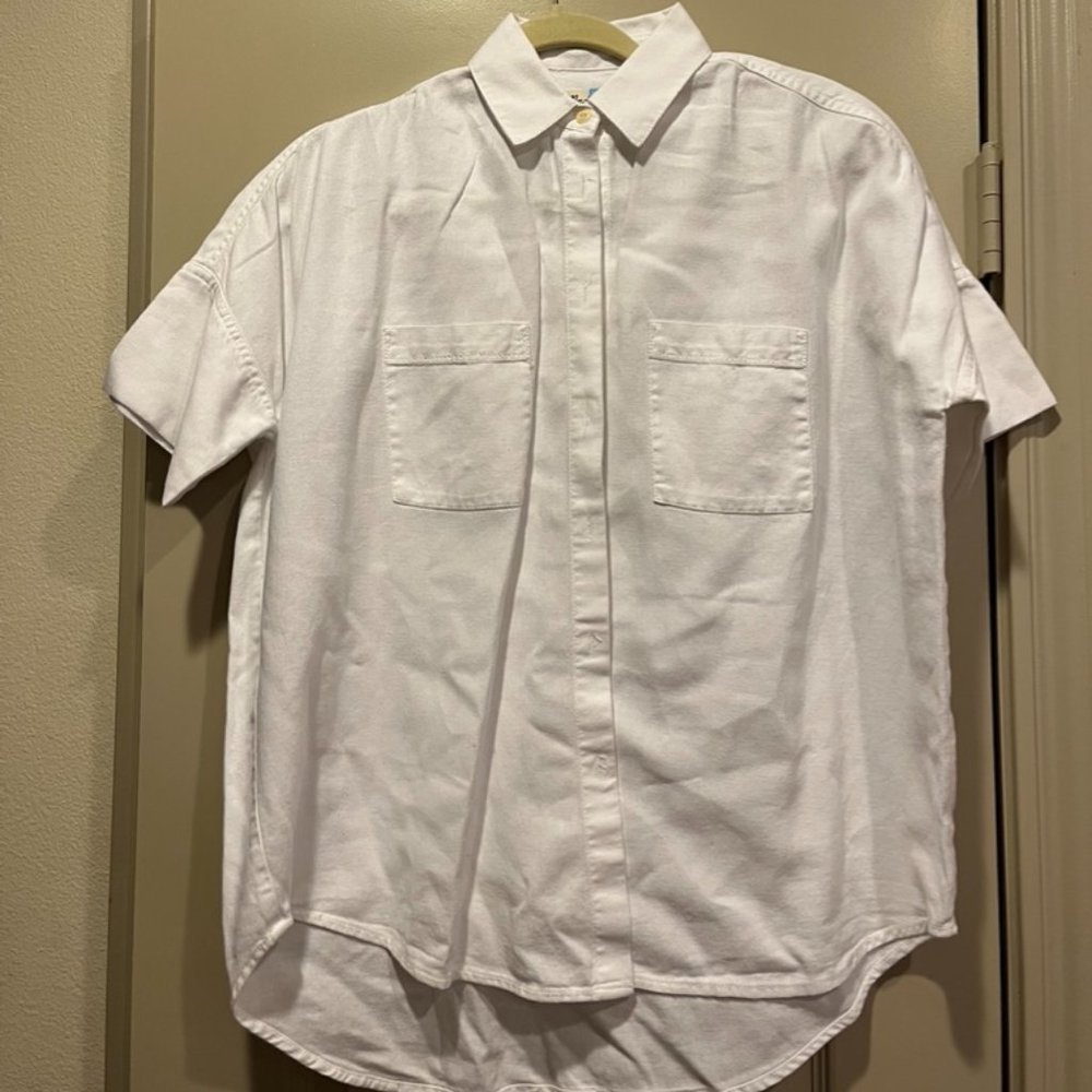 White Button Up Madewell Top
